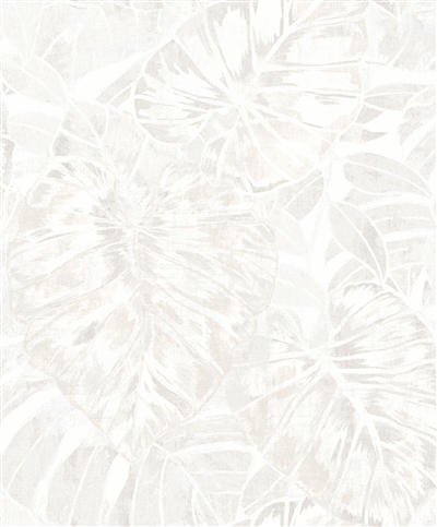 8107-0128 Panama Feuilles (Pana) Blanc